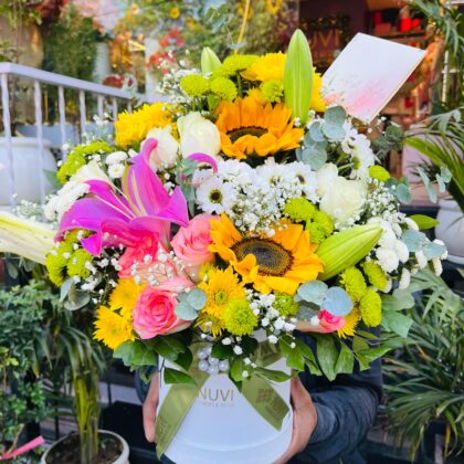 Vibrant Floral Hatbox