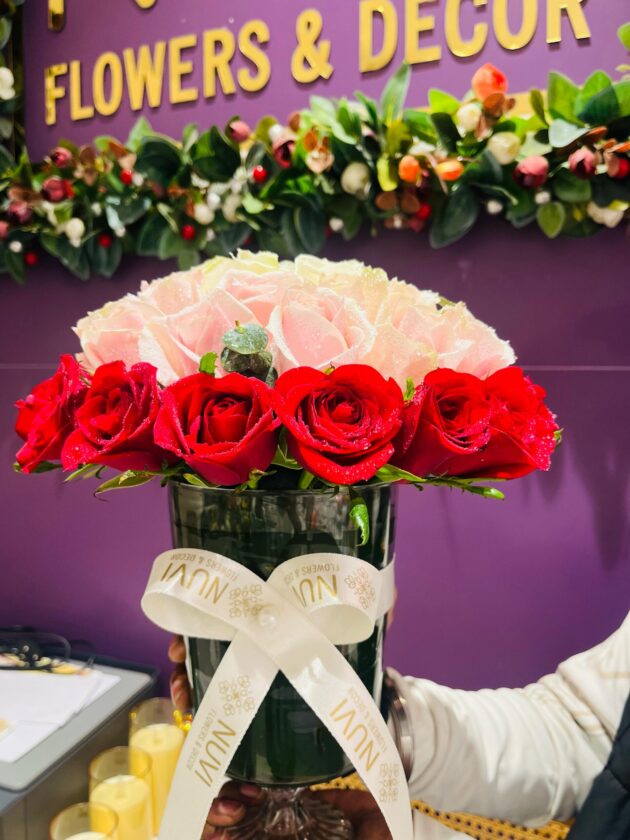 roses vase
