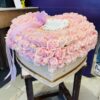 Everlasting Pink Rose Heart Box