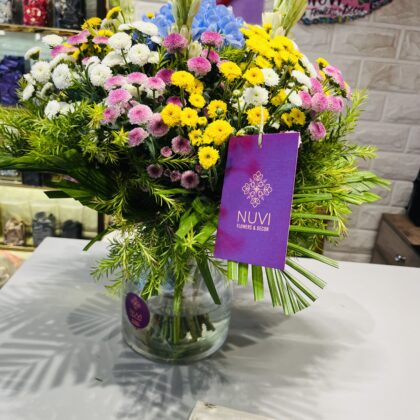 Cheerful Bloom Jar Arrangement