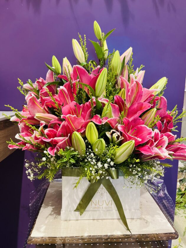 Majestic Pink Lily Arrangement