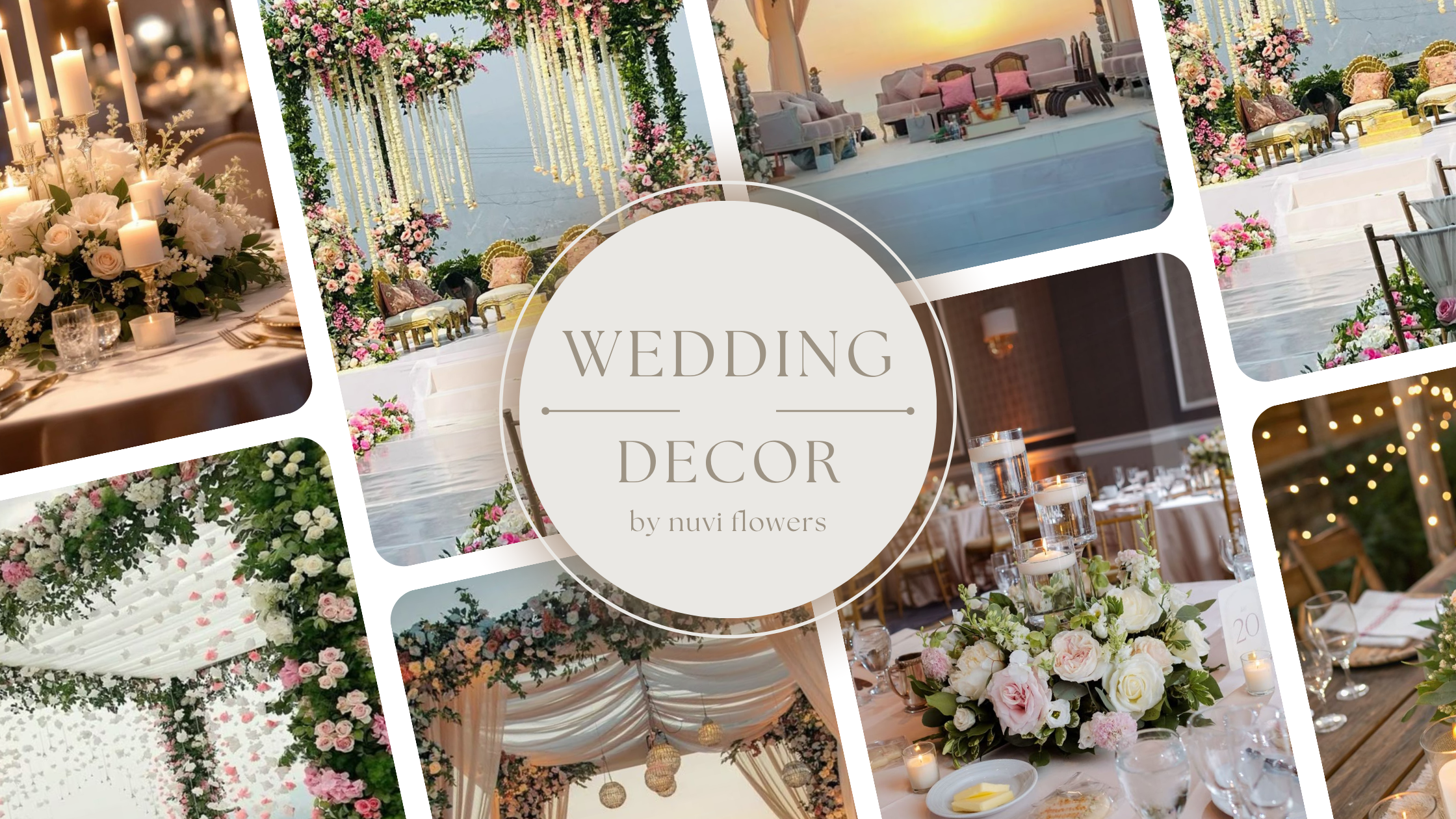 Light Beige Photo Collage Home Decor Blog Banner