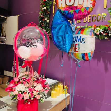 Welcome Home Floral Balloon Bouquet